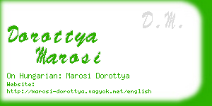 dorottya marosi business card